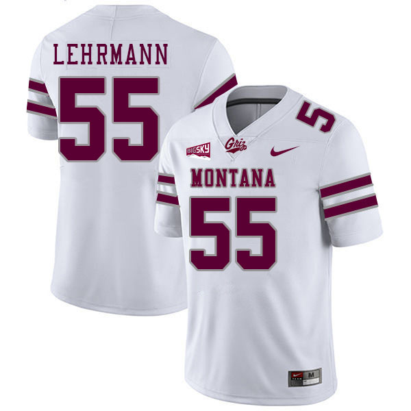 Montana Grizzlies #55 Andres Lehrmann College Football Jerseys Stitched Sale-White